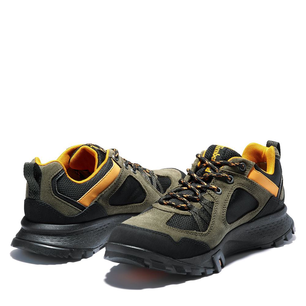 Timberland Mens Hiker Boots Garrison Trail Waterproof Low - Dark Green - India WO6827945